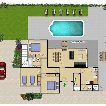 فيلة Sleeps 6 Pool Air Con Wifi